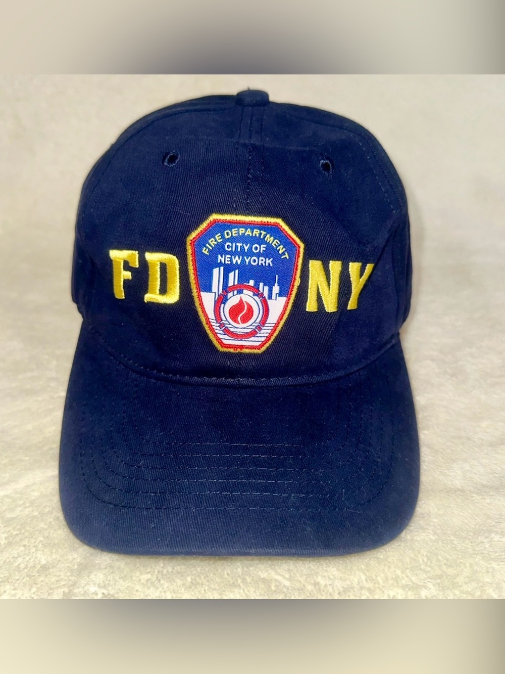 Vintage 2006 FDNY Hat New York City Fire Dept Navy Blue Adjustable Cap Torkia